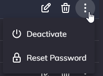Screenshot of Account Status Controls