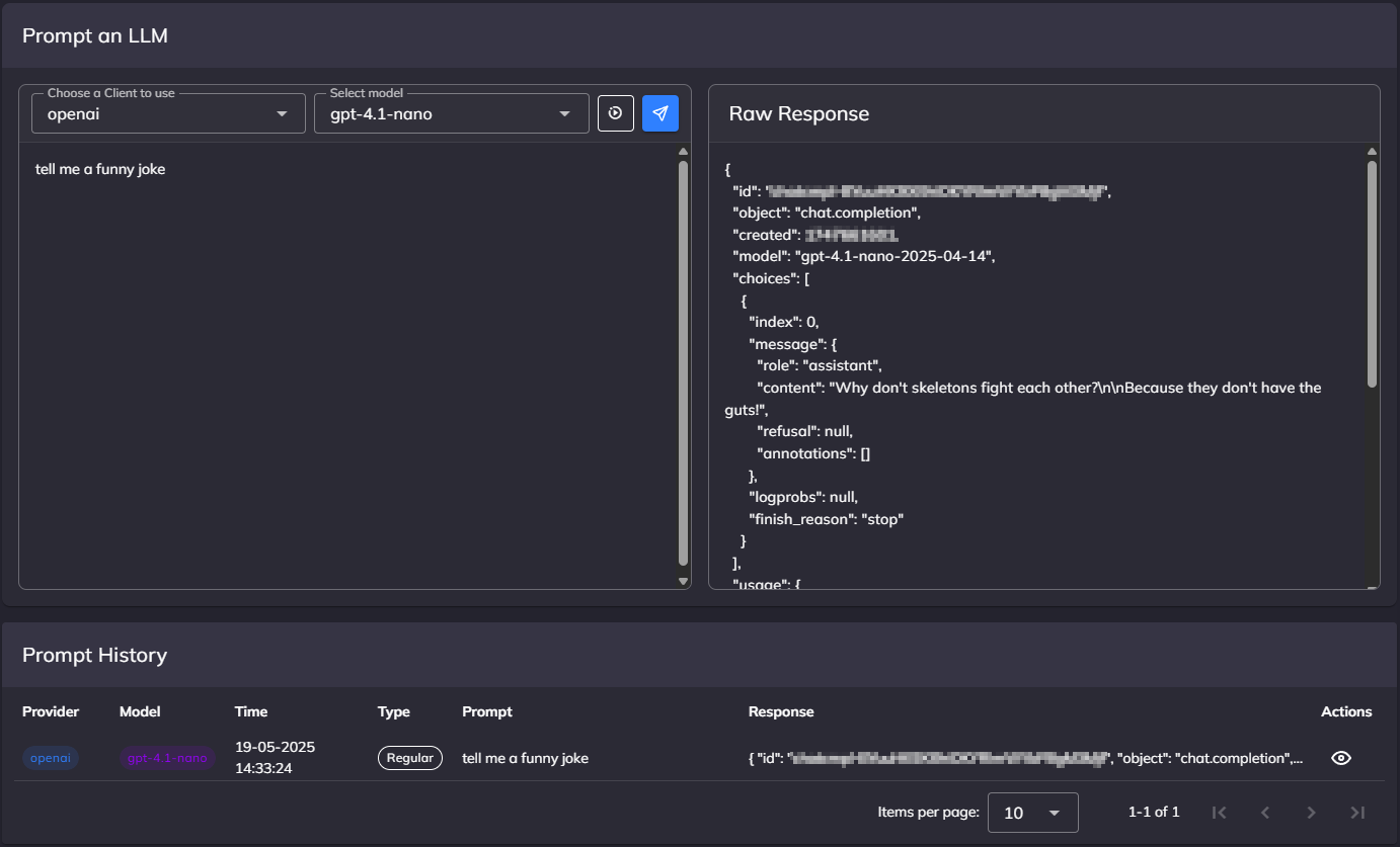 Prompt an LLM Interface